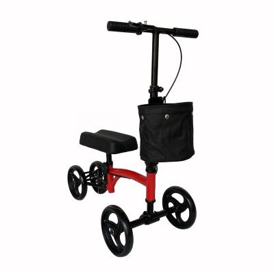 China 2021 Design High Quality Walking Aid With Durable Bag Adjustable Knee Walker Scooter For Disable for sale