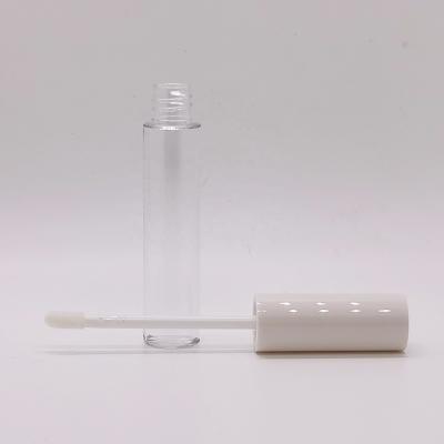 China 10ml High Quality Empty Matte White Silver Lip Gloss Containers Tube 10ml Packaging With Magic Wands Lip Gloss With Brush Applicator Box for sale