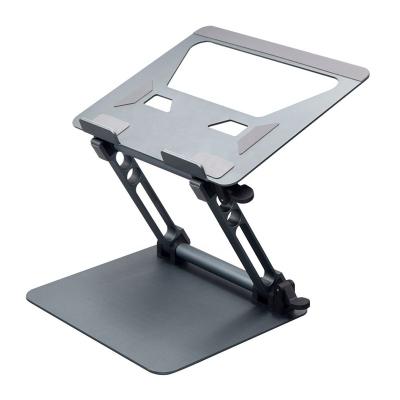 China Small Folding Studying Adjustable Angle (Height) Laptop Stand Riser Stand Notebook Holder Travel Aluminum Keyboard Feet Protect Eye for sale