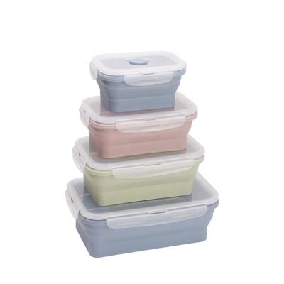 China 350/500/800/1200ML Microwavable 4 Sets Easy Lunch Boxes Affordable Durable Stackable Snack Containers Recycled Box for sale