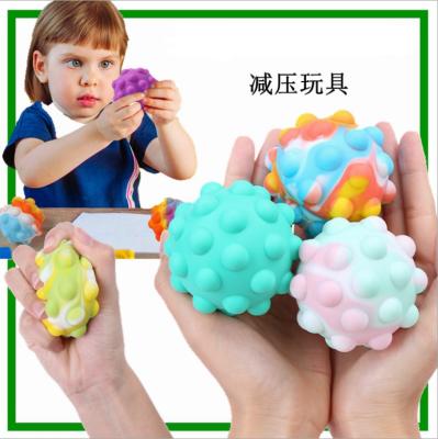 China Relieve Anti-Anxiety Amazon Mini Pop Push Bubble Stress Ball Silicone Stirring Person Toys Baby Ball Worry Relaxing Stress Balls for sale