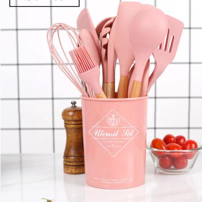 China Sustainable Silicone Cooking Kitchen Utensil Set Kitchen Utensils Silicone Kitchenware Set Cookware Set for sale