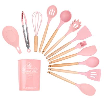 China Sustainable Amazon Hot Seller 11pcs Silicone Kitchen Utensils Set Cooking Tools Kitchenware for sale