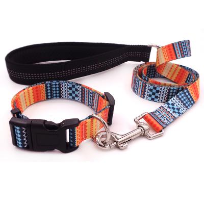 China Large Bohemian Soft JEWELED Pattern Strap Dog Pet Collar for sale