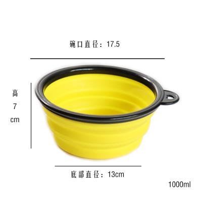 China Non-automatic collapsible custom collapsible pet food logo pet food silicone pet feeder bowl for sale