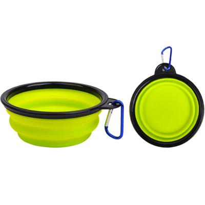 China Hot Selling Non-automatic Collapsible Silicone Pet Dog Bowl Outdoor for sale