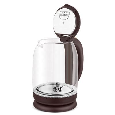 China 360 Degree Rotating Base YIMIPX 1.8L Glass Electric Kettle With Stainless Steel Pedestal for sale