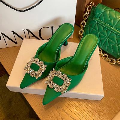 China Fashion trend ZP 836-47 DEleventh shoes women heel 2022 new popular designer heels custom logo stitch toe quality diamond ladies heel shoes for sale