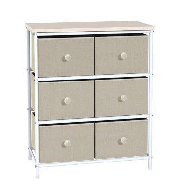 China New Viable High Quality Living Room Modern Metal Canvas Cloth Customized Toy Storage Organizer Drawers for sale