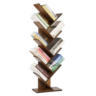 China MDF modern wooden PANEL BOARD (from space saving the other) 9-T book spine tower bookcase tree bookshelf unique furniture book shelves living room adjustable for sale