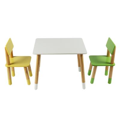 China Modern Folding Game Art Dining Kid Table Children Table and Chairs, Modern 60*50*48.5cm Adjustable Light Wood Table 28*28*52cm for sale