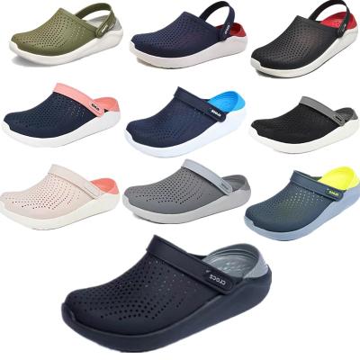 China Colored Cute Garden Flat Clogs Sandals Colorful Dye Link Design Massage Garden Heel Classic Water Sports Beach Eva Clogs Shoes For Men for sale