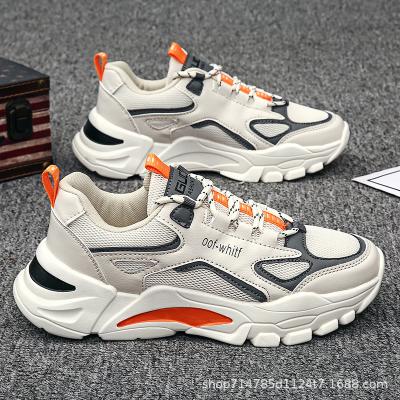 China 2021 New Trend Anti-slippery Sports Running Mesh Shoes Breathable Lightweight Men Casual Old Shoes for sale