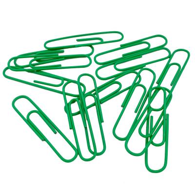 China Plastic-coated office school home green 50mm paperclips various sizes of school office supplies can also be used for home use for sale