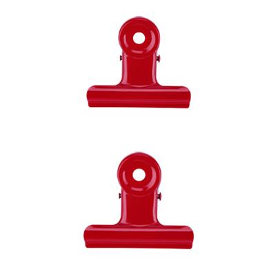 China Office School Home School Stain Paint Wholesale Metal Clip Folder Red Round 22mm Customizable Logo for sale