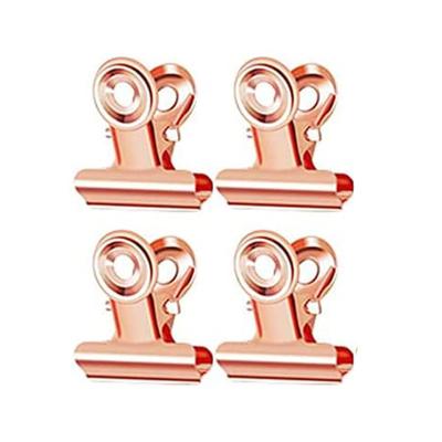 China Factory Direct Sale Metal Office School Home Office 22mm Rose Gold Round Ticket Holder Document Bill Sorting Clip for sale