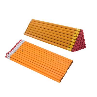 China Office & Black Poplar Art Pencil Study Stationery Wooden Yellow Pencil HB 2B School Pencil Polish Painting Material for sale