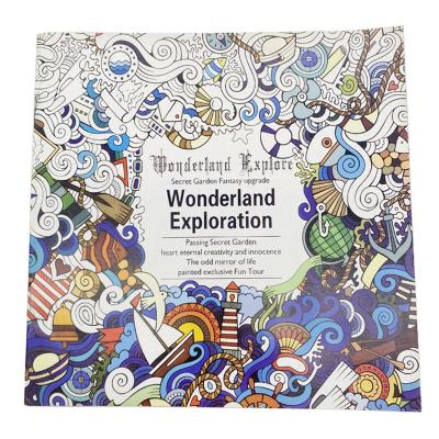 China Adult decompression coloring book 12 pages children's drawing book elementary school students graffiti printed hand-painted book for sale