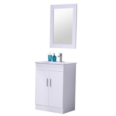 China Modern Floor Standing White Cabinets Modern Commercial Mirrored Bathroom Cabinets for sale