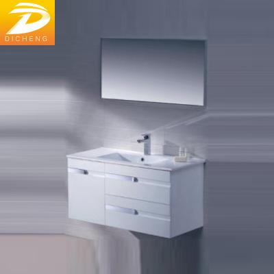 China Environmental Friendly Chinese Supplier Suspended Style Plywood Resin Sink Modern Bathroom Cabinet for sale