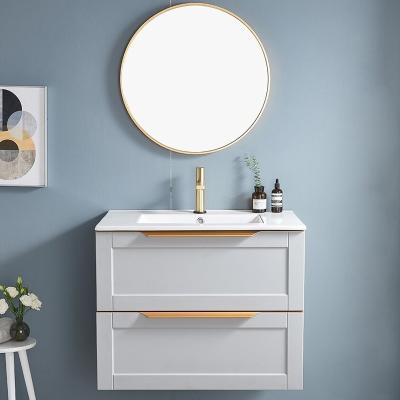 China Customized Modern Popular Wall Mounted Corner Modern Bathroom Vanity for sale