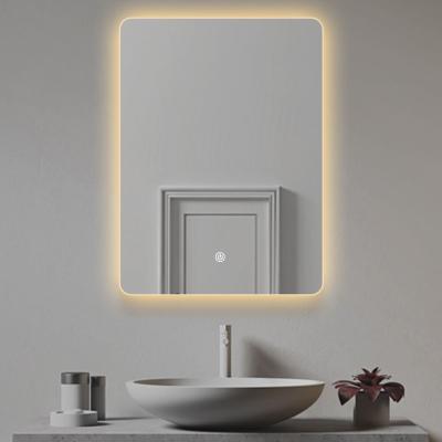 China Factory direct wholesale cheap illuminated wall hang LED Bath mirror with aluminum frame light mirror with music for sale