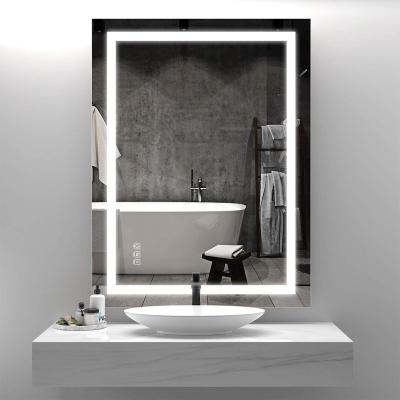 China Lighted bathroom mirror LED, vertical bathroom mirror with lights, touch switch, modern bathroom fog light mirrors for sale