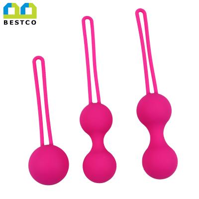 China Kegel exercise set of three kegel exercise ball silicone kegel balls for beginners for sale