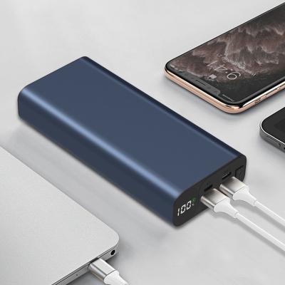 China Quick charge 3.0 metal 20000mah palladium wholsell manufacture support charging 20000 mAh power banks 22.5w power banks for sale