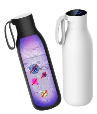 China Large Capacity Water Bottle App Deink UV Self Cleaning Digital Connected Smart Insulated Leakproof UV-C Water Bottle for sale