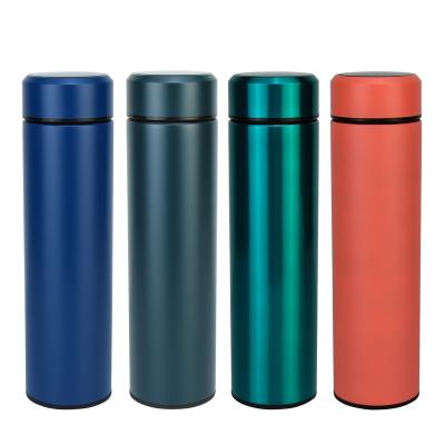 China Designer 450ml PORTABLE Thermo Time Marker Reminder With Led Temperature Display Vacuum Flask Smart Stainless Steel Water Bottle for sale