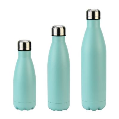 China Wholesale 500ML PORTABLE Double Wall Vacuum Insulated Stainless Steel Water Bottle Yellow Blue Coral Color for sale