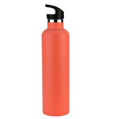 China PORTABLE 750ml Double Wall Vacuum Insulated Stainless Steel Thermal Water Bottle, Narrow Mouth With Straw Cup for sale