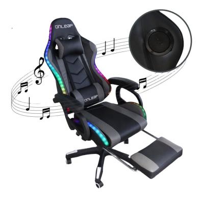 China ONLEAP 4D/3D/2D Armrest Music Function Custom Ergonomic Office Computer Recliner Racing LED Gaming Chair With Speakers for sale