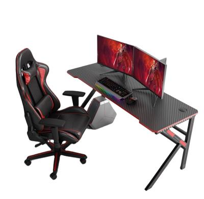 China Wholesale Spacious Gaming Desk PC Computer Desk Home Office Desk Gaming Table K Shaped for sale