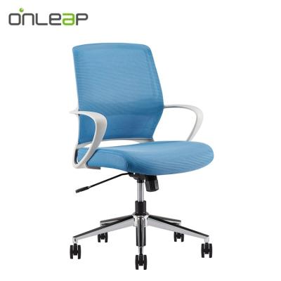 China OnLeap Popular Velvet Swivel Office Modern Visitor Chair for sale