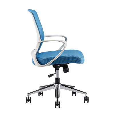 China Modern Office Chair Mesh Ergonomic Swivel Blue Chairs for Staff for sale