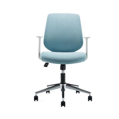 China 2022 Factory Price White Ergonomic Mesh Office Chair Blue Office Chair for sale