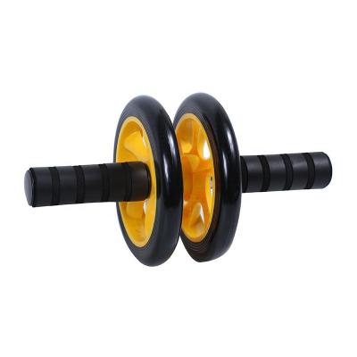 China Durable Double Wheels Home Gym Fitness Equipment Workout Sports Machine Belly Wheel Muscle Wheel Abdominal Roller for sale