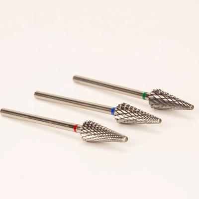 China Use for Popular Electric Acrylic Nail Drill Machine Taper Safety Tungsten E Folder Nail Drill Bit Professional Carbide Taper for sale