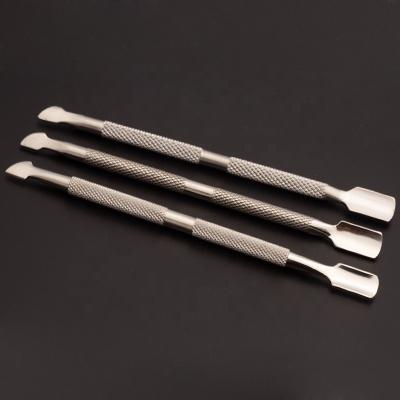 China Wholesale Custom Nail Cuticle Pusher Manicure Pedicure Push Nail Cuticle Pusher Metal Stainless Steel for sale