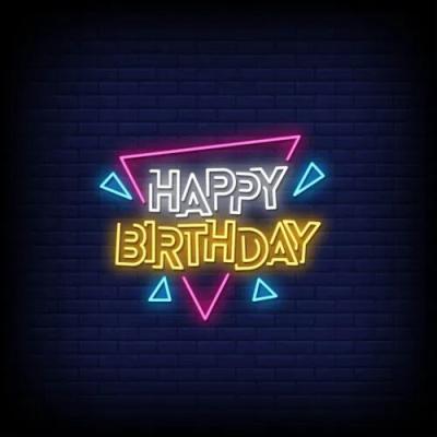 China Buildings Drop Shipping No MOQ Most Popular Customized Acrylic Advertising LED Fishing Happy Birthday Neon Sign for sale