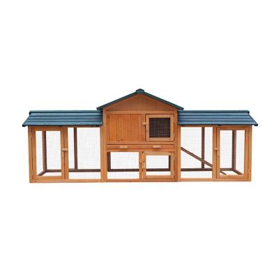 China Breathable factory custom design wholesale large outdoor luxury wooden rabbit hutch pet house for sale for sale