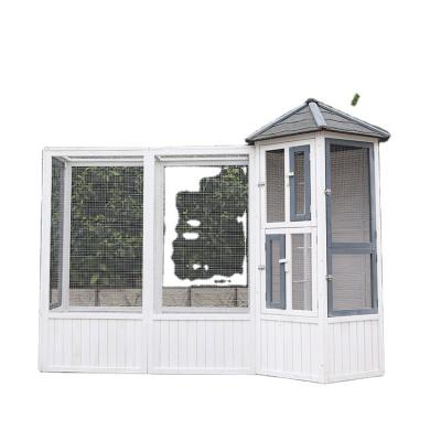 China Breathable custom design large outdoor and indoor wooden bird cage wholesale bird house for sale pet cages for sale