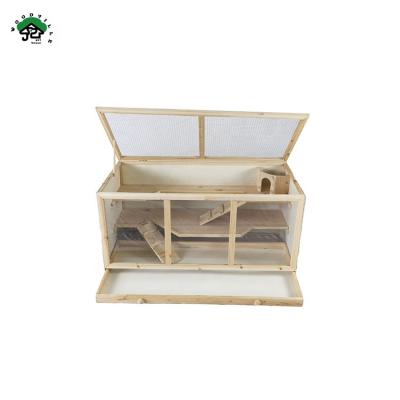 China Large Breathable Luxury Customization Wooden Hamster Cage Pet House for sale