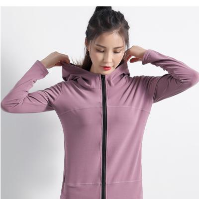 Chine 2021 HOT Sale New Arrival Breathable Hoodies Full Zip Casual Sporty Women's Workout Jacket Hoodie Yoga Gym Sports Wear à vendre