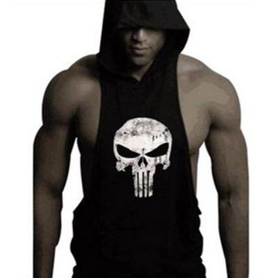 China Anti-Wrinkle Mens Workout Gym Clothing Sports Bodybuilding Stringer Muscle Cut Off T-shirt Men's Sleeveless Hoodie for sale