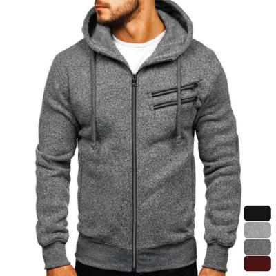 China Wholesale Custom Anti-Wrinkle Winter Autumn Men's Black Oversized Hoodie With Full Zipper Pull Up Mens Hoodies for sale