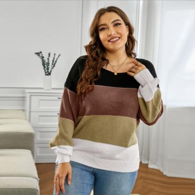 China Breathable Long Sleeve Drop Sweater For Women Round Neck Wool Plus Size Women Solid Casual Sweater for sale