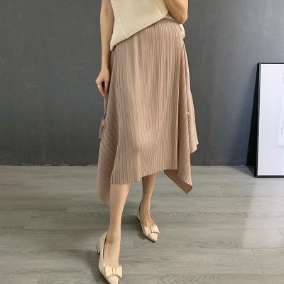 China Irregular viable high quality miyake pleated skirt plus size spring summer 2022 fashion commuter new pleats women skirt for sale